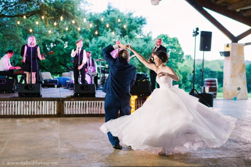 The father dances with his daughter at her wedding at the UT Golf Club in Austin, TX. 