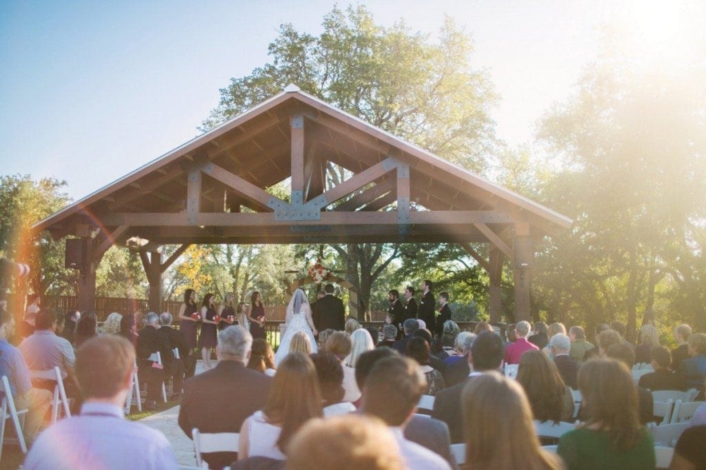 Ceremony location at Gabriel Springs in Georgetown, TX.