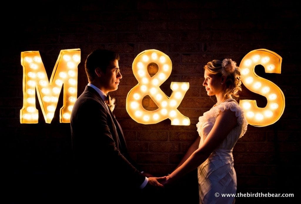 awesome wedding marquee initials 