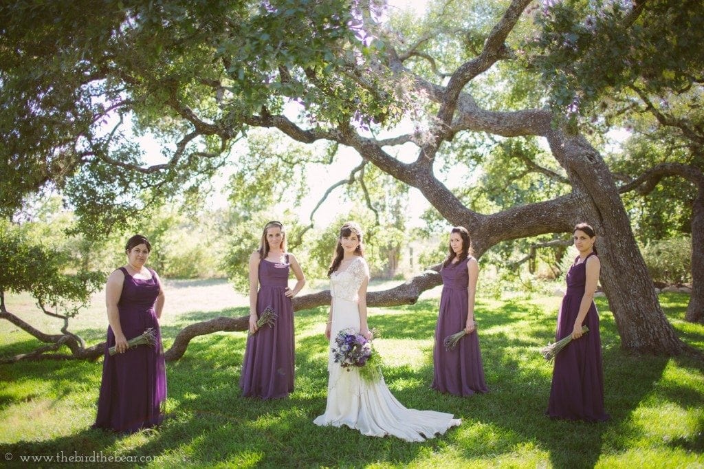 plum purple long bridesmaid dresses