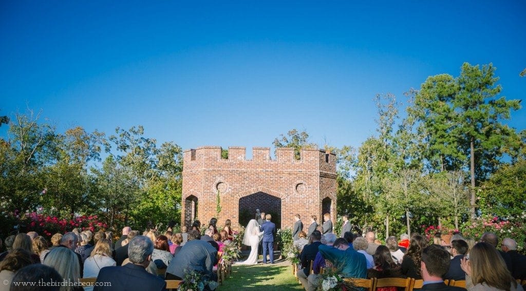 Wedding ceremony at Moss Mountain Farm in Arkansas
