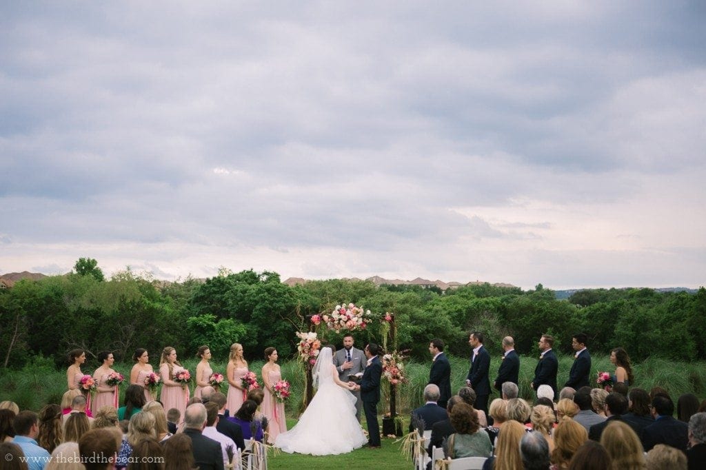 Wedding ceremony at the UT Golf Club in Austin, TX. 