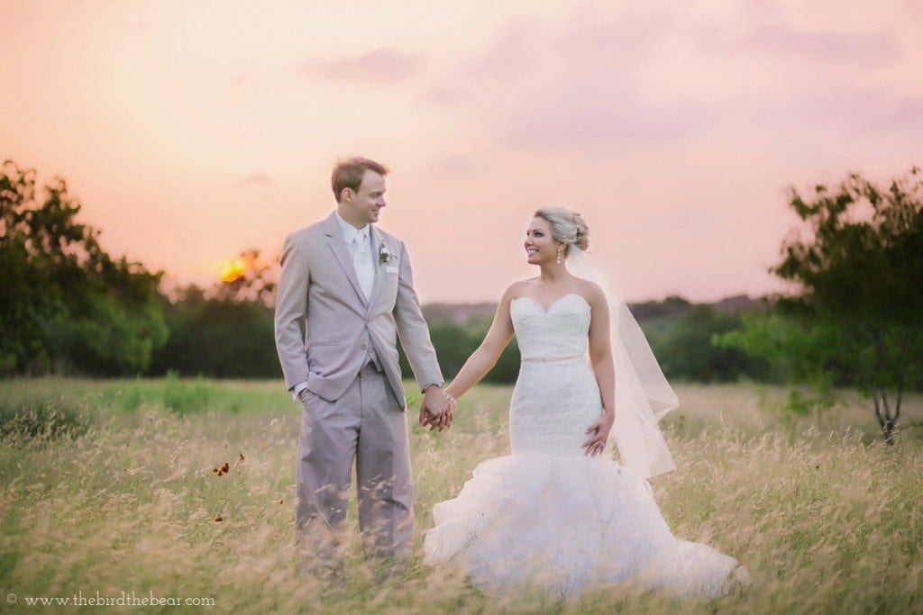 Beautiful wedding at Sacred Oaks venue in Dripping Springs, TX.